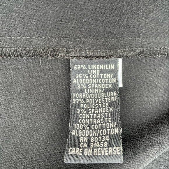 BCBG Max Azria Linen blend dress with lace Black - Picture 6 of 8